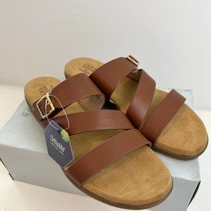 Croft Barrow Women Sandal Size 10 Laylah Brown Ortholite Eco Slip On Comfort New